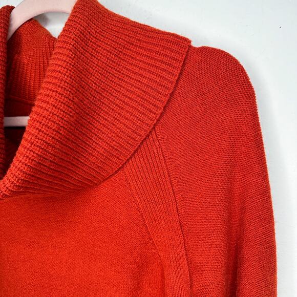 Anthropologie Georgia Cowl Neck Long Sleeve Rust Knit Tunic Sweater Top Small - Picture 6 of 16
